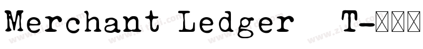 Merchant Ledger   T字体转换